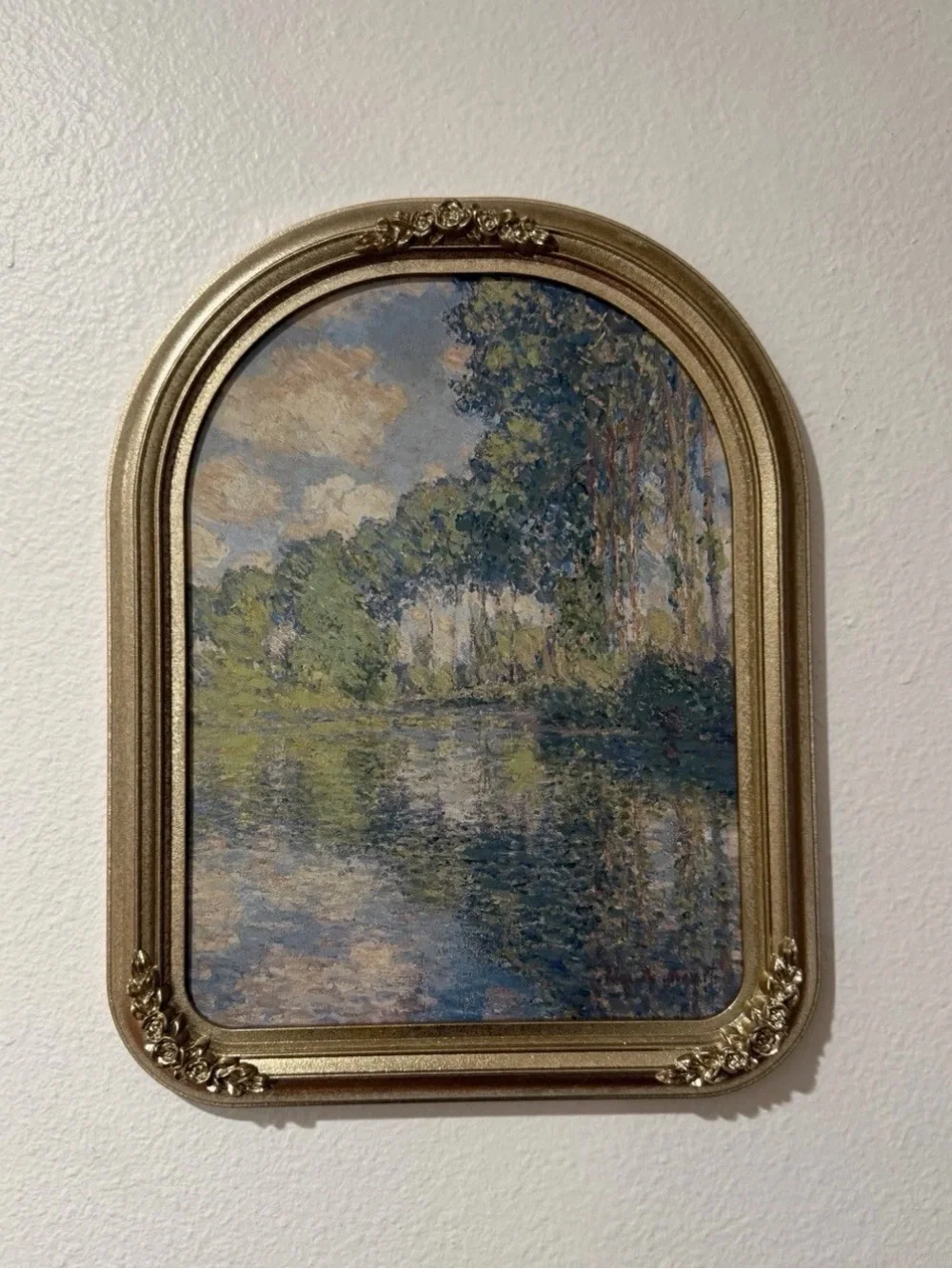 “Poplars On The Epte” by Claude Monet 11x14 inches impressionist art work vintag